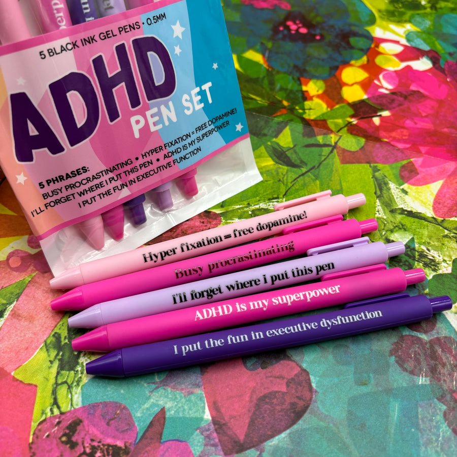 ADHD Pen Set - Set of 5