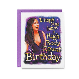 RHOSLC Angie High Body Count Hair Birthday Card